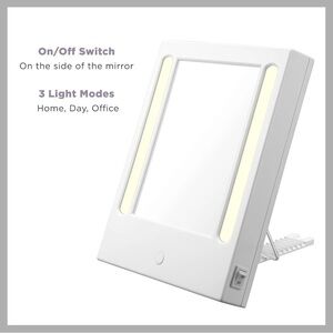 Conair White LED Vanity Mirror with Light Modes